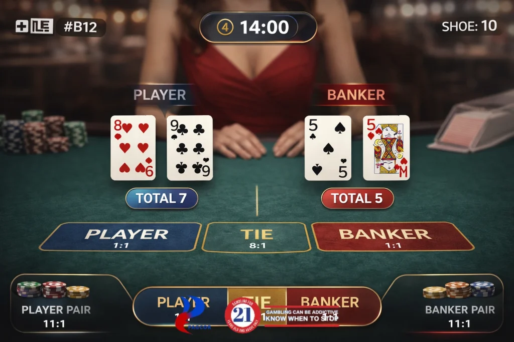 QUEENPH vs BYBET live baccarat table