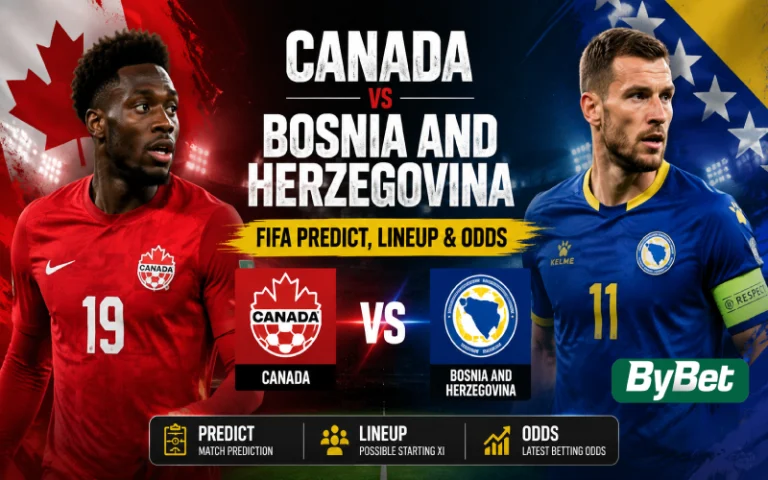 Thumbnail for Canada vs Bosnia and Herzegovina FIFA Predict, Lineup & Odds