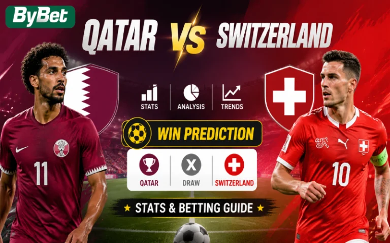 Thumbnail for Qatar vs Switzerland Win Prediction, Stats & Betting Guide