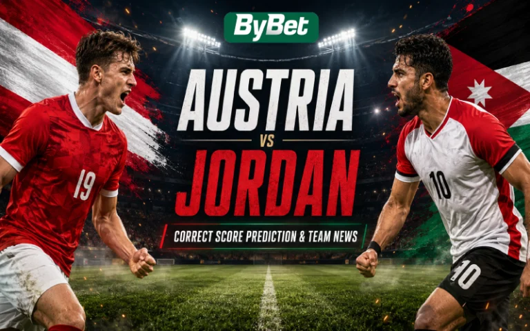 Thumbnail for Austria vs Jordan, Correct Score Prediction & Team News