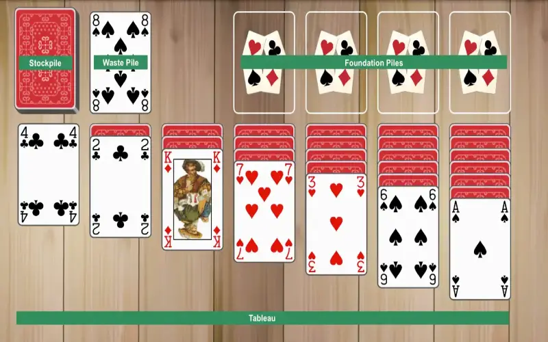 play classic solitaire card game