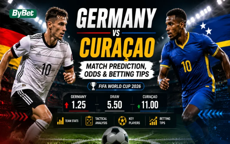 Thumbnail for Germany vs Curaçao Match Prediction, Odds & Betting Tips