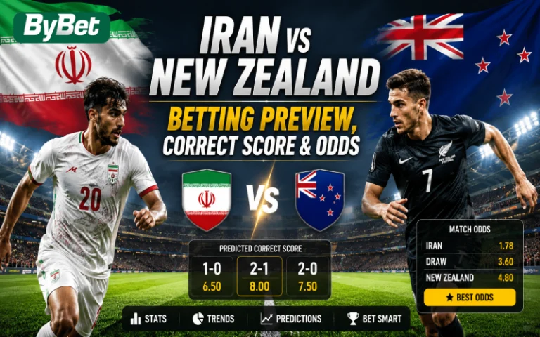 Thumbnail for Iran vs New Zealand Betting Preview, Correct Score & Odds