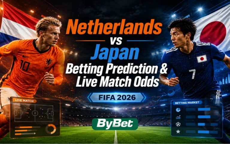 Thumbnail for Netherlands vs Japan Betting Prediction & Live Match Odds