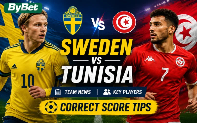 Thumbnail for Sweden vs Tunisia FIFA, Team News & Correct Score Tips