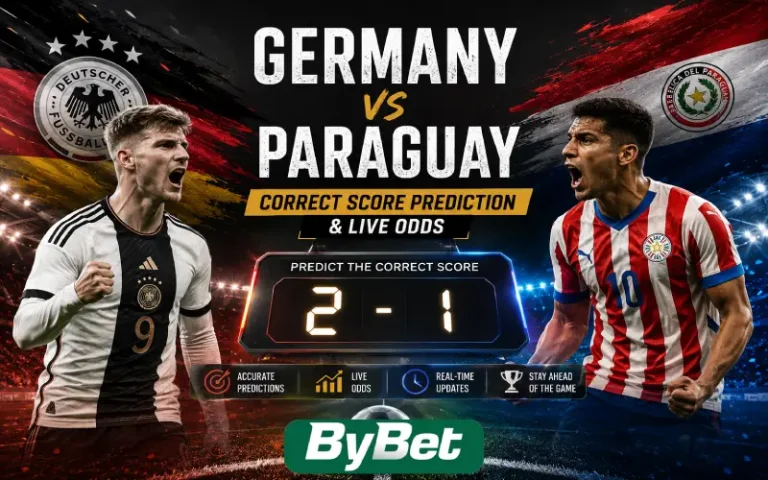 Thumbnail for Germany vs Paraguay Correct Score Prediction & Live Odds