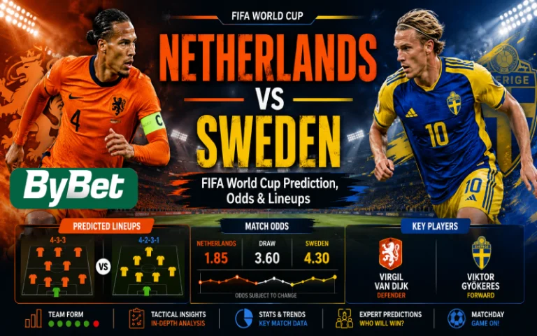Thumbnail for Netherlands vs Sweden FIFA World Cup Prediction, Odds & Lineups