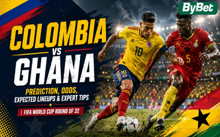 Thumbnail for Colombia vs Ghana Prediction, Odds, Expected Lineups & Expert Tips | FIFA World Cup Round of 32